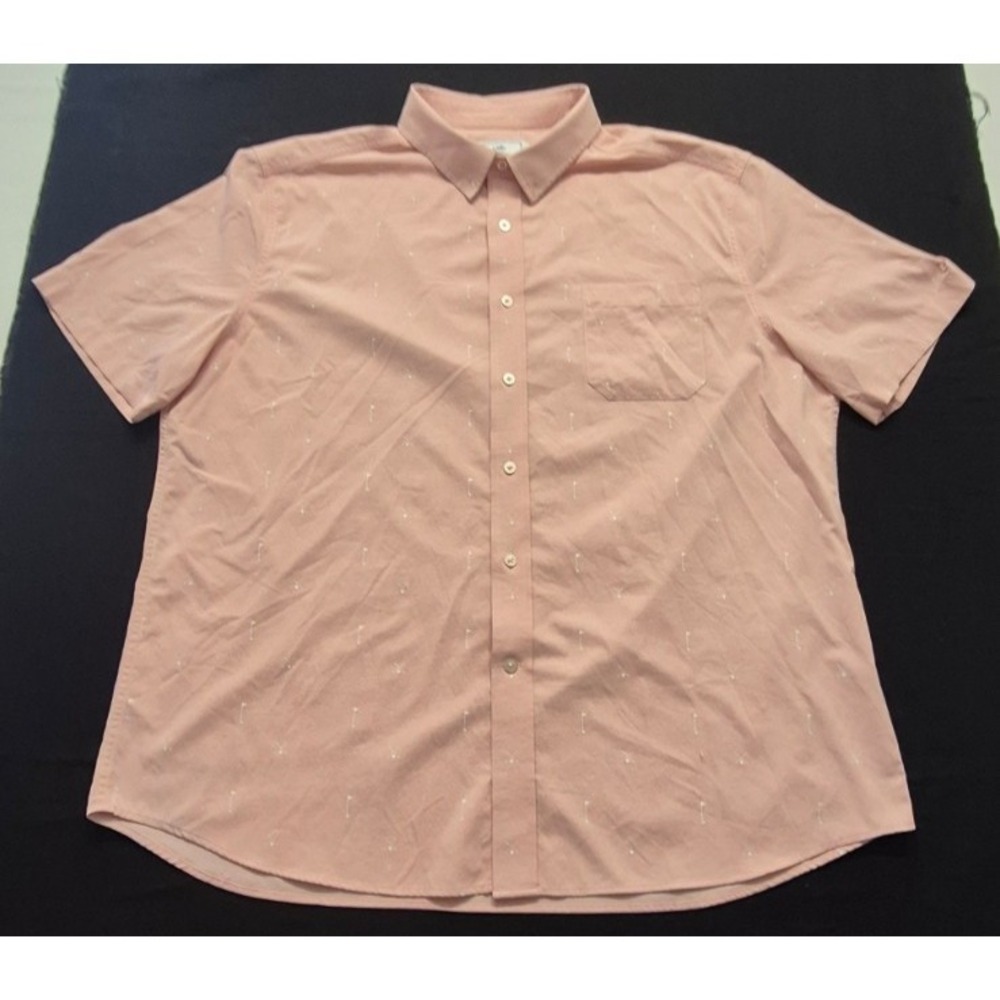 Southern Tide Intercostal‎ men's pink golf flag print button up shirt XL stretch
